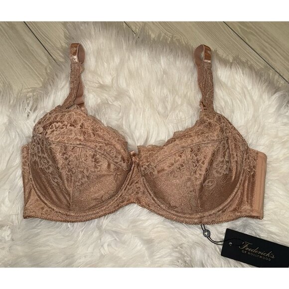 Frederick's of Hollywood Voluptuous Full Figure Push-Up Bra UW Womens 40D Brown - Picture 2 of 6
